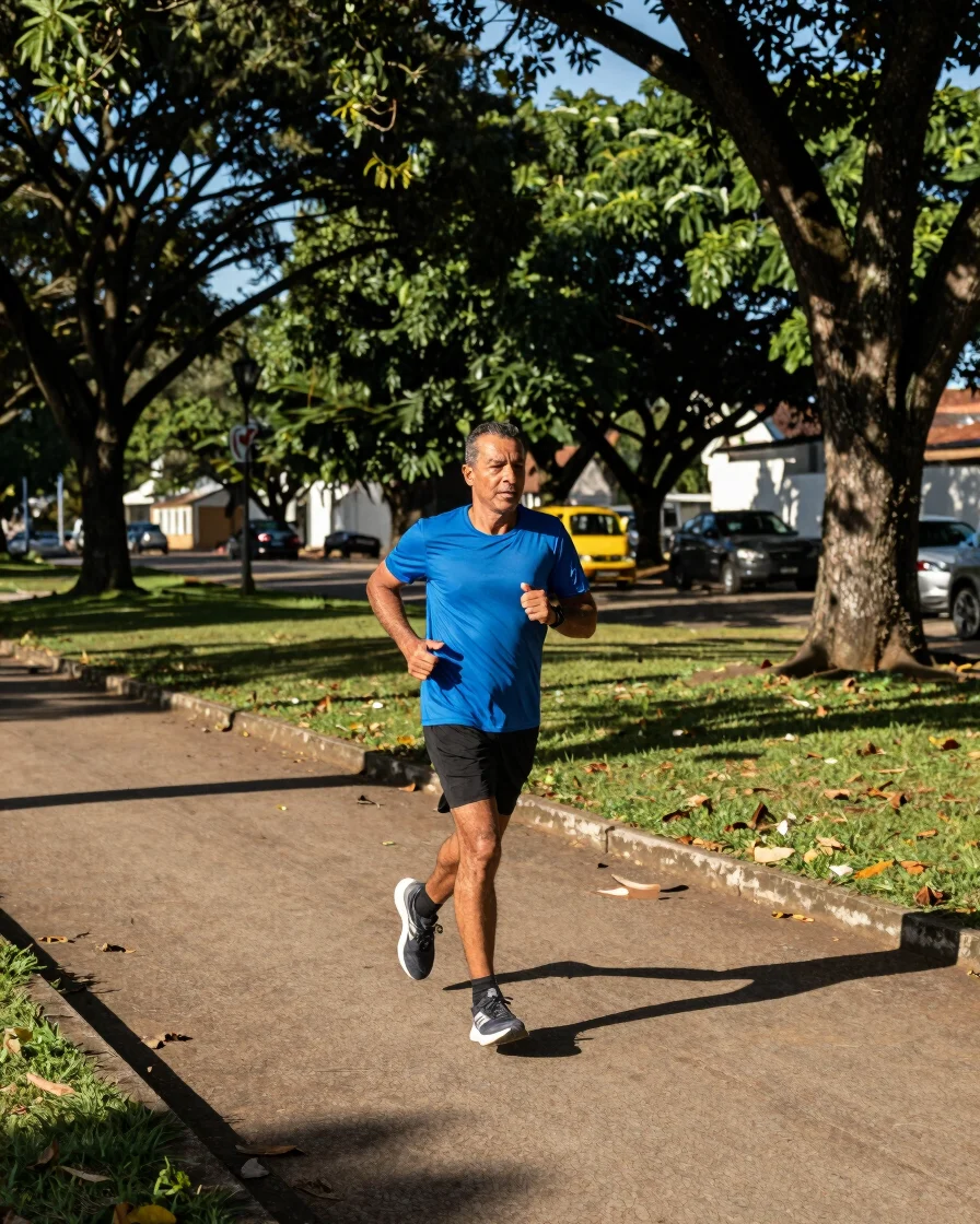Ambiente esportivo ao ar livre em uma manhã brasileira, adulto ac